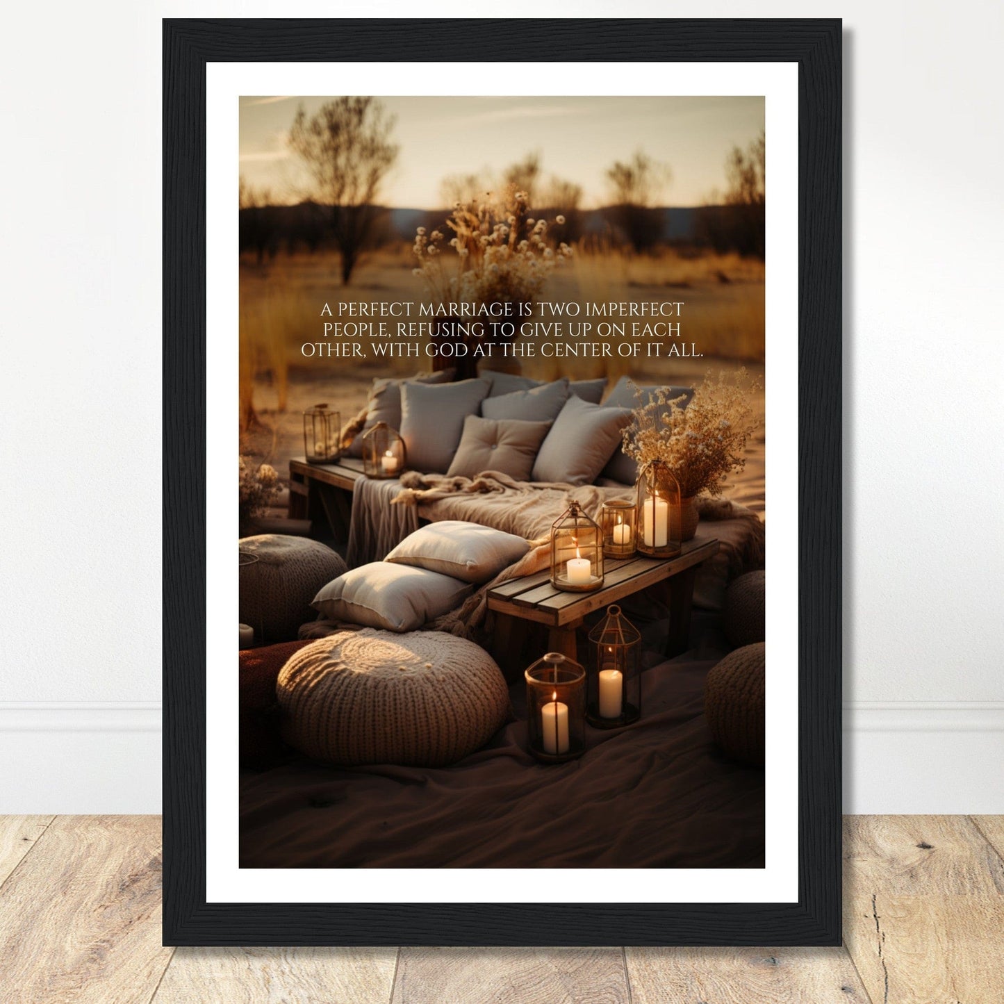 Coffee With My Father Print Material 21x29.7 cm / 8x12″ / Framed / Black frame God-Centered Marriage - Custom Art