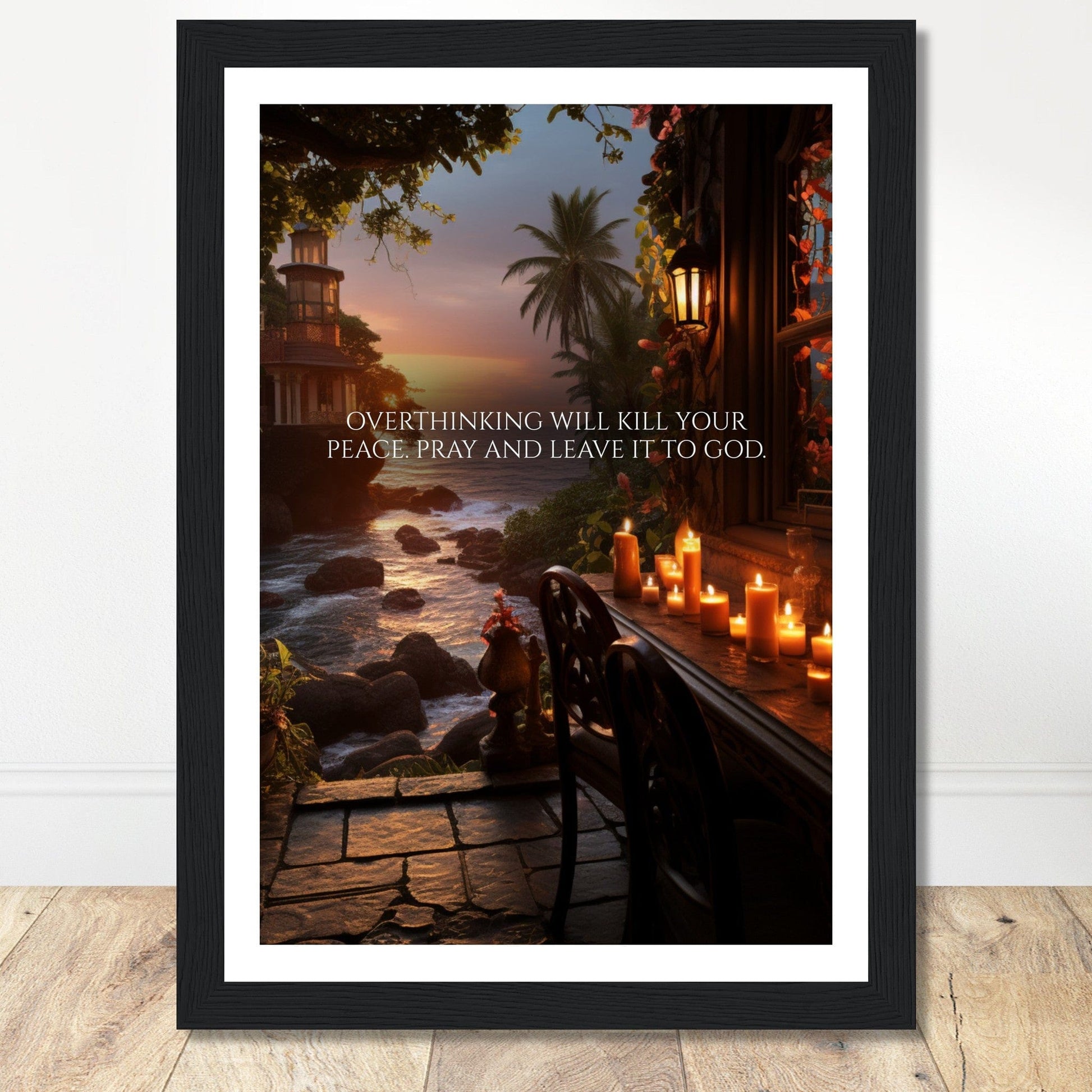Coffee With My Father Print Material 21x29.7 cm / 8x12″ / Framed / Black frame Leave It To God - Custom Art