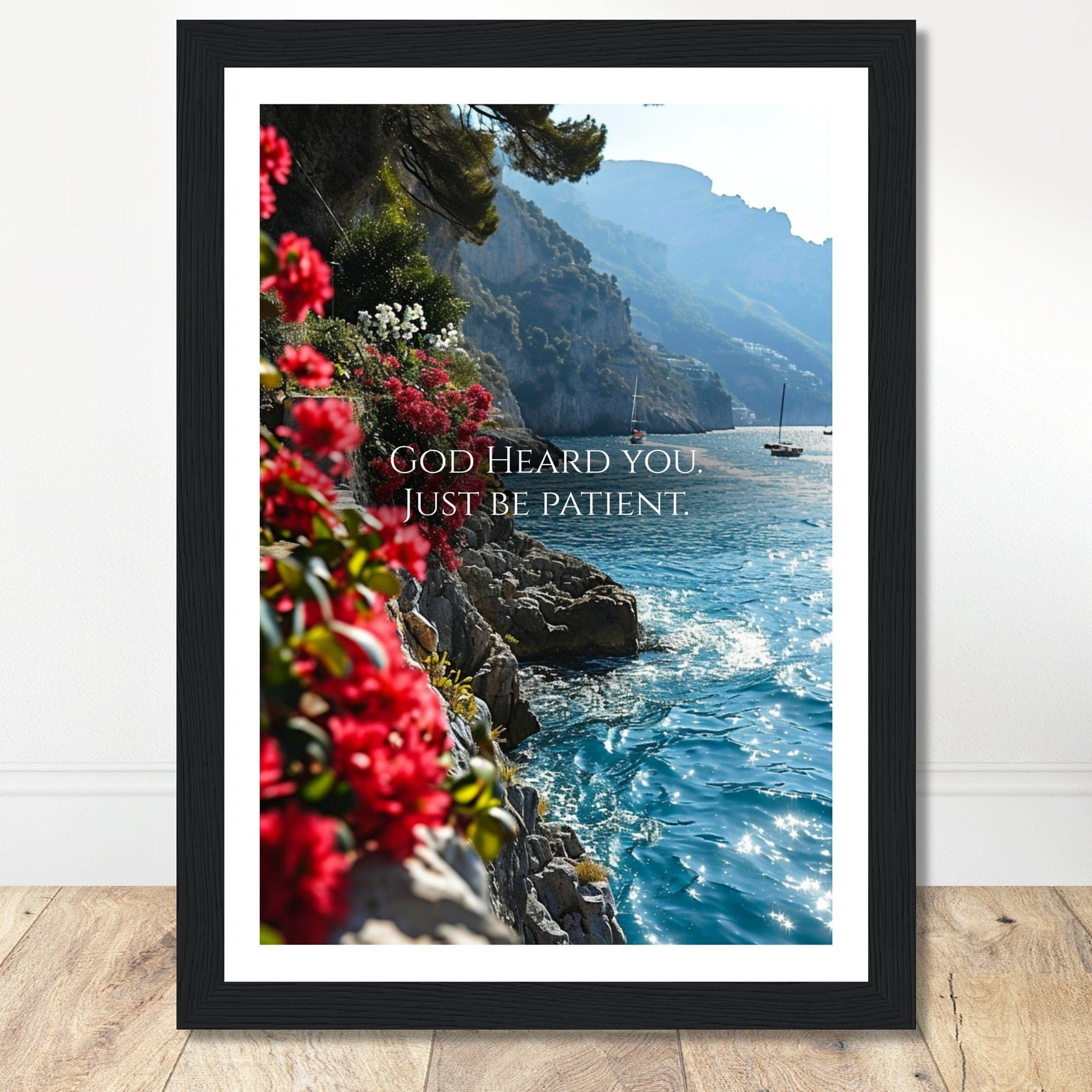 Coffee With My Father Print Material 21x29.7 cm / 8x12″ / Framed / Black frame Patience - Custom Art