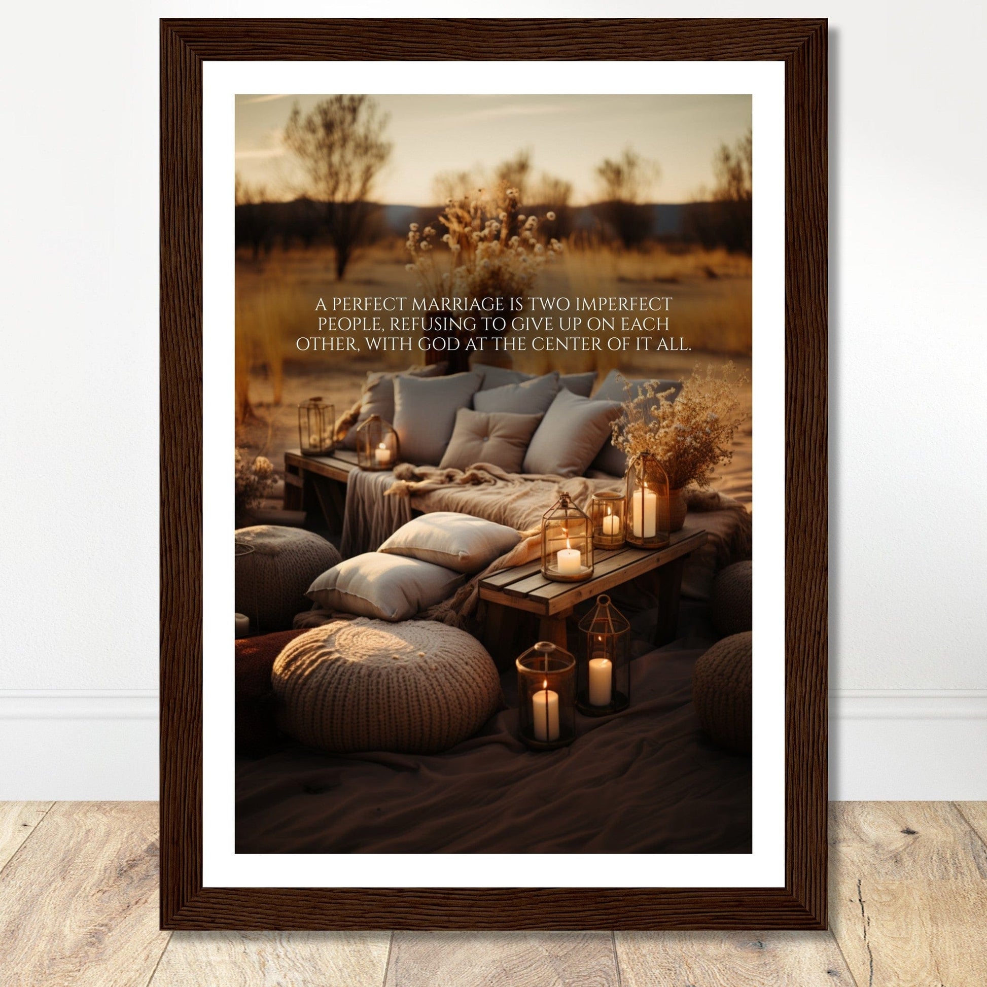Coffee With My Father Print Material 21x29.7 cm / 8x12″ / Framed / Dark wood frame God-Centered Marriage - Custom Art