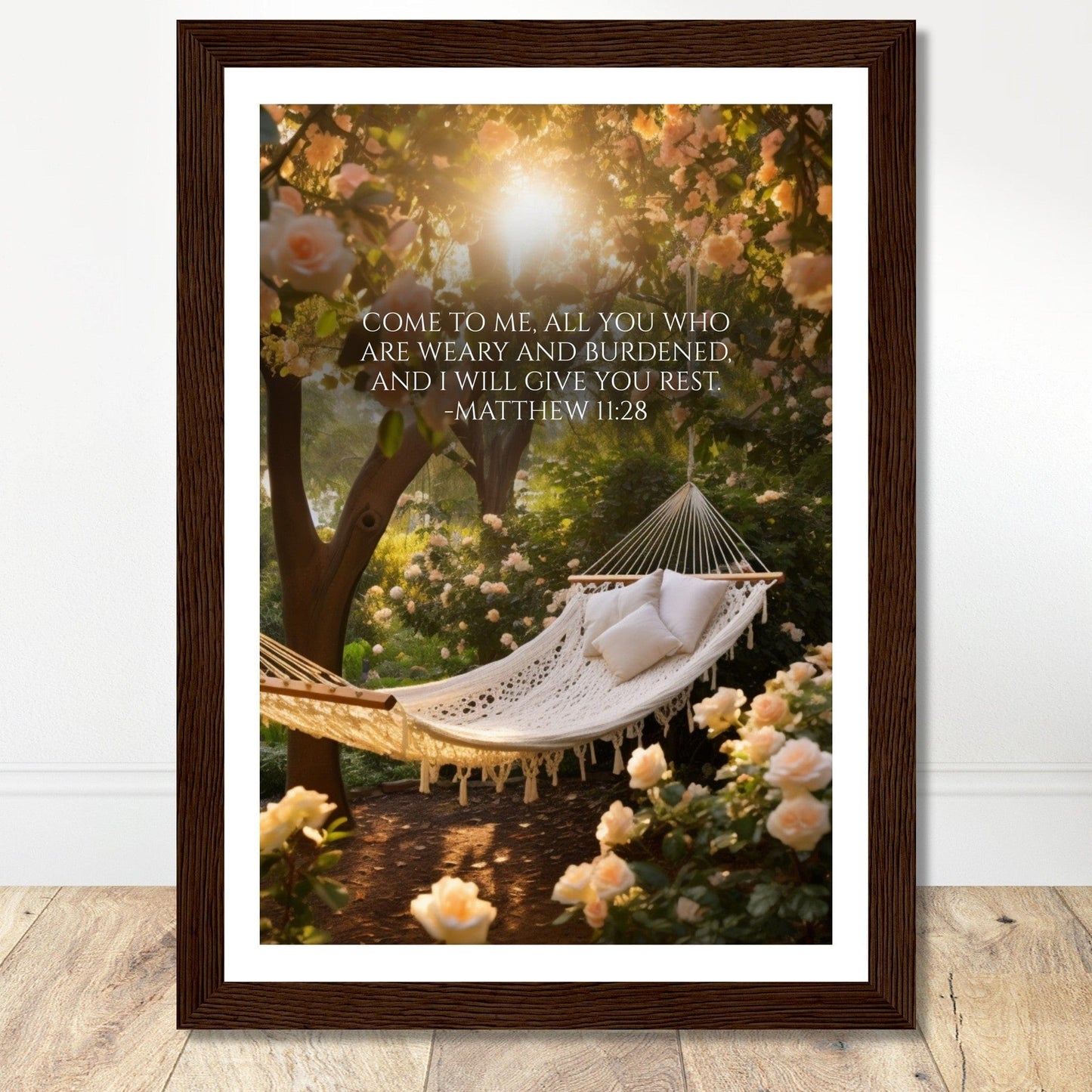 Coffee With My Father Print Material 21x29.7 cm / 8x12″ / Framed / Dark wood frame I Will Give You Rest - Custom Art