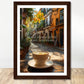 Coffee With My Father Print Material 21x29.7 cm / 8x12″ / Framed / Dark wood frame In The Silence of the Heart - Custom Art