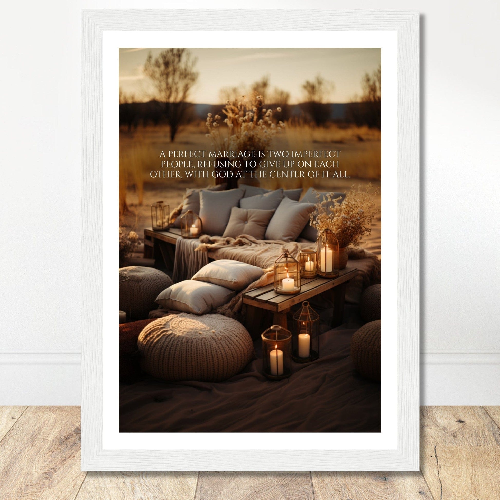 Coffee With My Father Print Material 21x29.7 cm / 8x12″ / Framed / White frame God-Centered Marriage - Custom Art