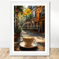 Coffee With My Father Print Material 21x29.7 cm / 8x12″ / Framed / White frame In The Silence of the Heart - Custom Art