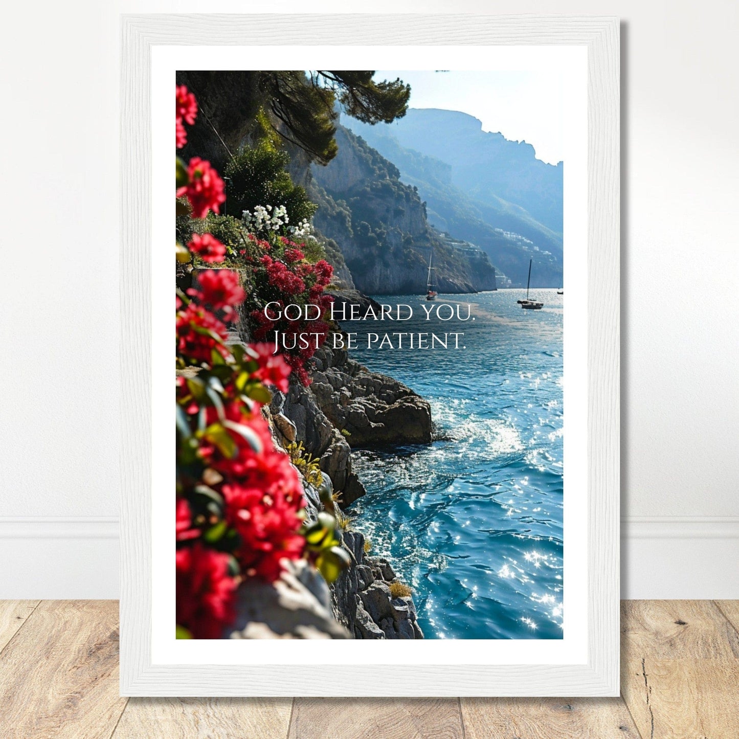 Coffee With My Father Print Material 21x29.7 cm / 8x12″ / Framed / White frame Patience - Custom Art