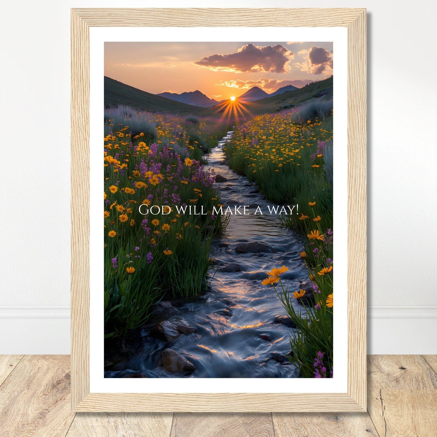 Coffee With My Father Print Material 21x29.7 cm / 8x12″ / Framed / Wood frame God Will Make A Way - Custom Art