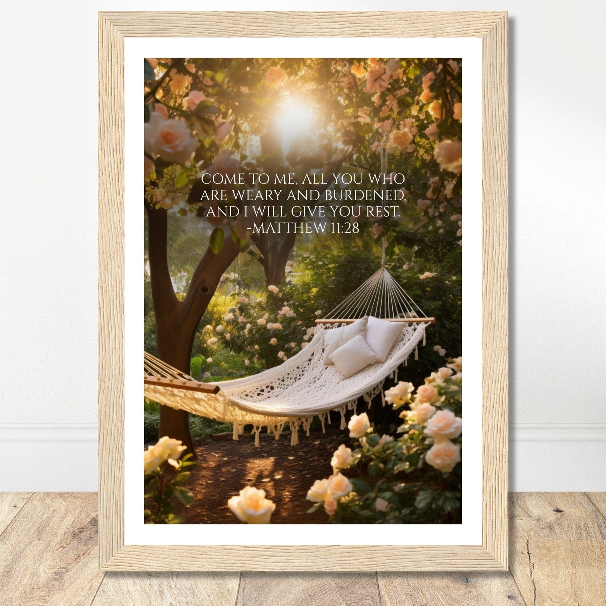 Coffee With My Father Print Material 21x29.7 cm / 8x12″ / Framed / Wood frame I Will Give You Rest - Custom Art