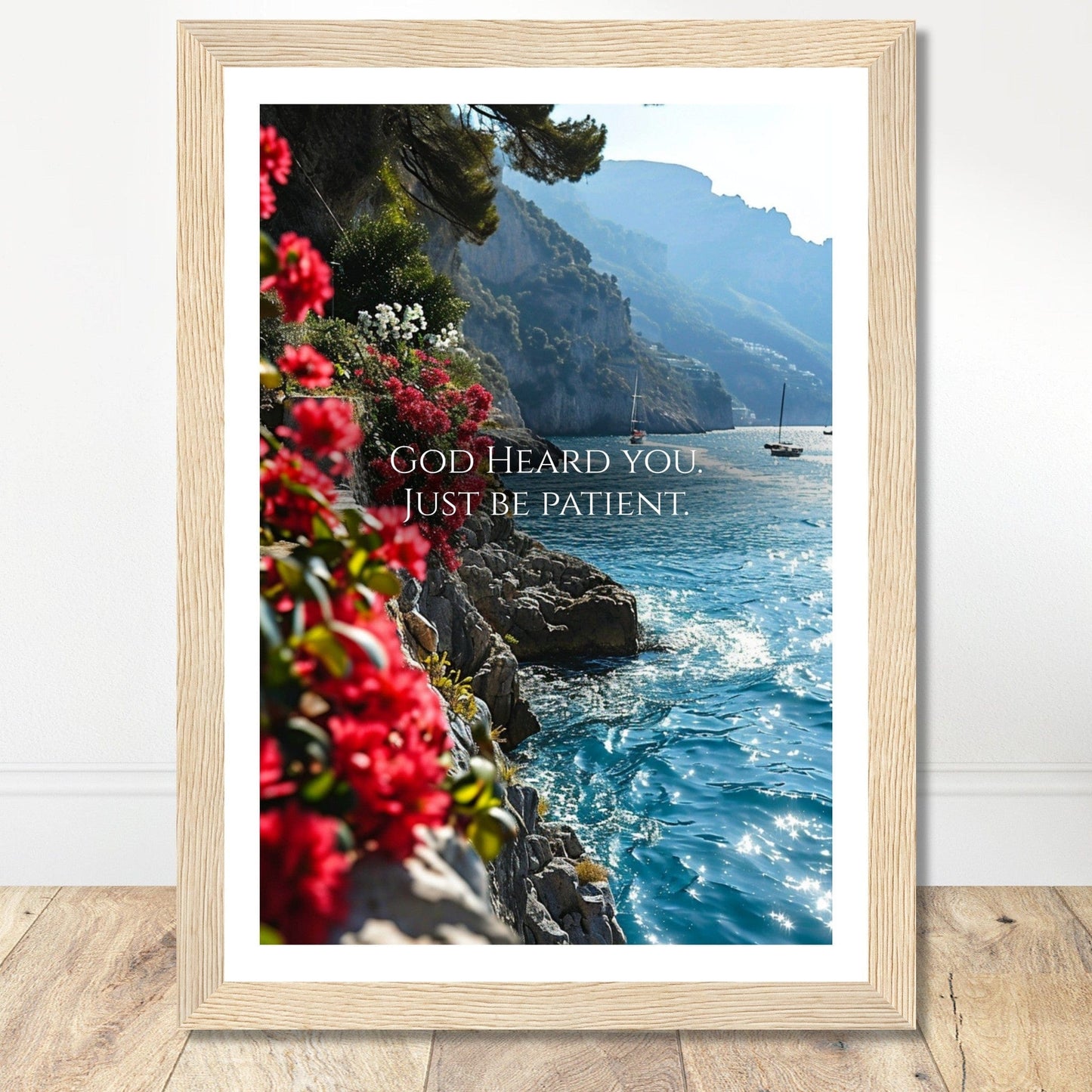 Coffee With My Father Print Material 21x29.7 cm / 8x12″ / Framed / Wood frame Patience - Custom Art