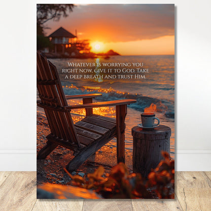 Coffee With My Father Print Material 21x29.7 cm / 8x12″ / Unframed / Unframed - Poster Only Breathe and Trust - Custom Art