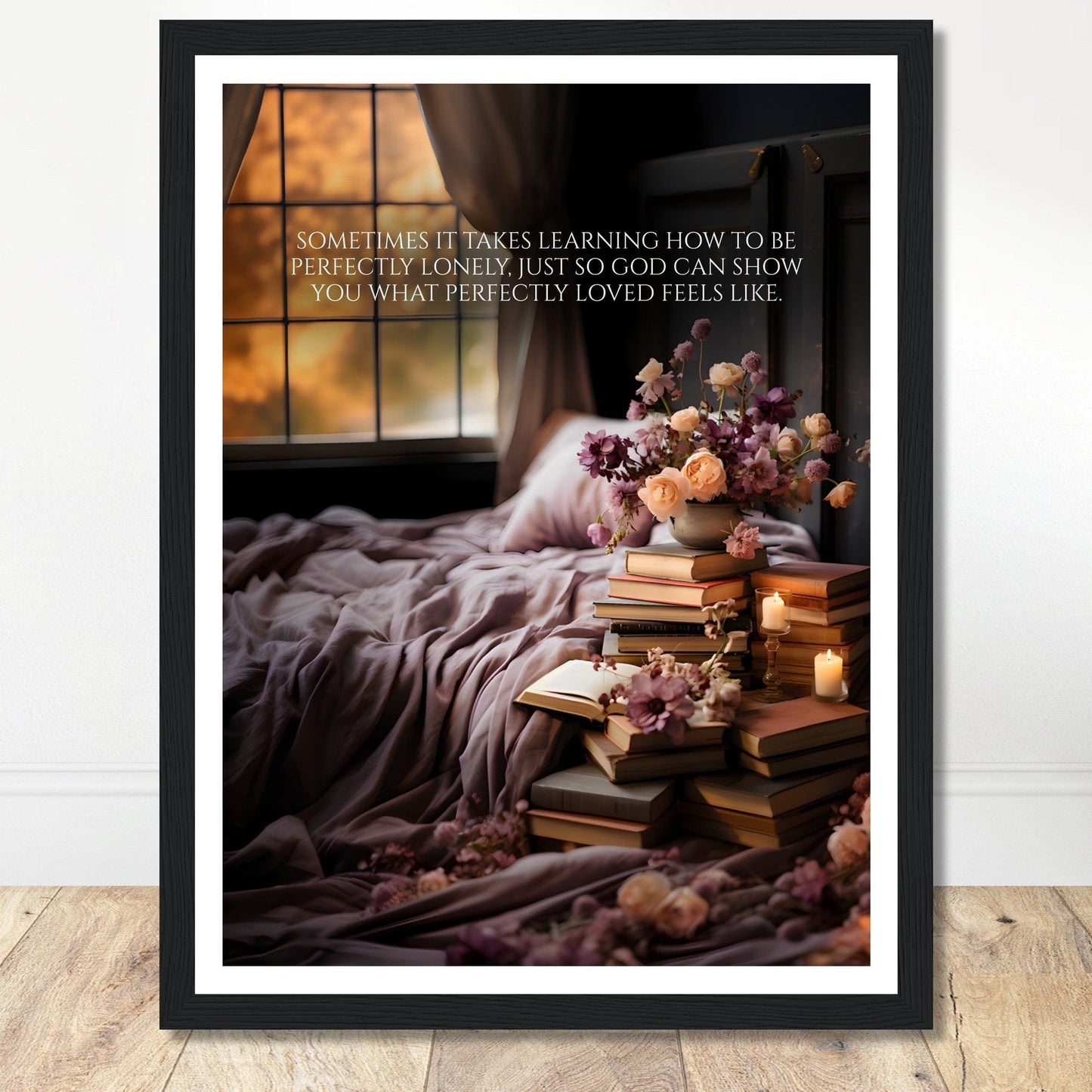 Coffee With My Father Print Material 30x40 cm / 12x16″ / Black frame Framed Template