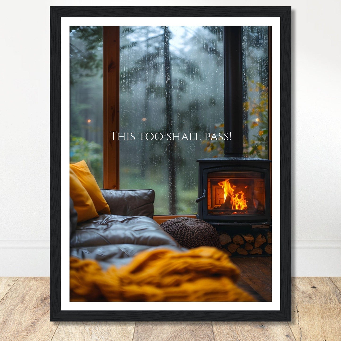 Coffee With My Father Print Material 30x40 cm / 12x16″ / Black frame This Too Shall Pass - Custom Art