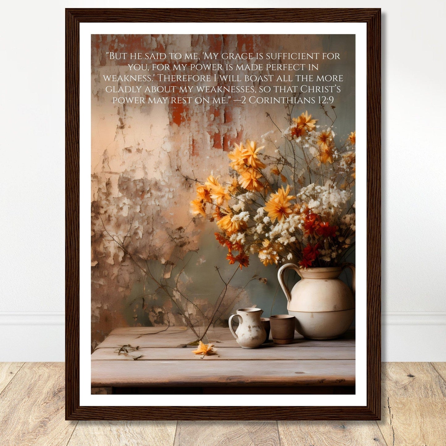 Coffee With My Father Print Material 30x40 cm / 12x16″ / Dark wood frame Framed Template