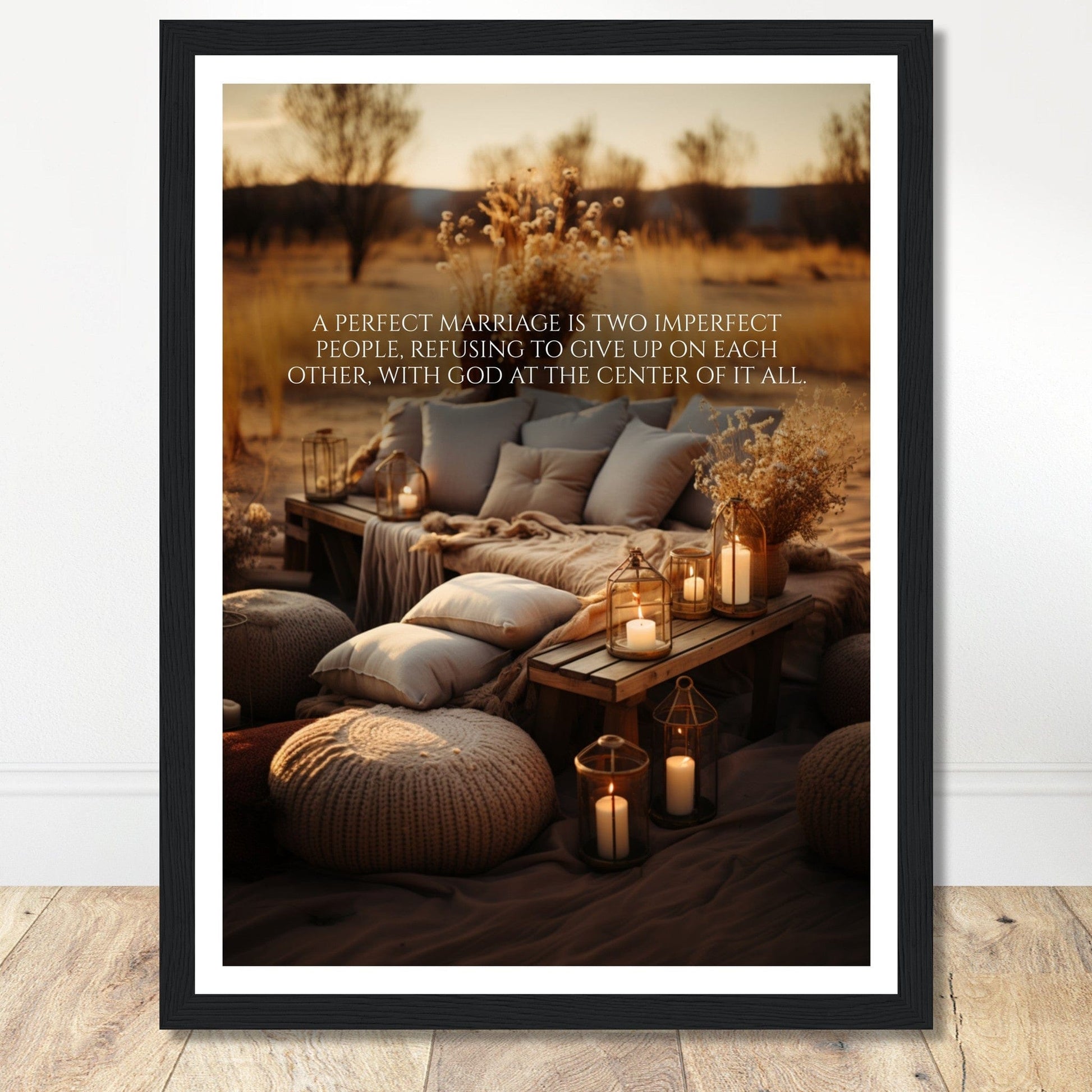Coffee With My Father Print Material 30x40 cm / 12x16″ / Framed / Black frame God-Centered Marriage - Custom Art
