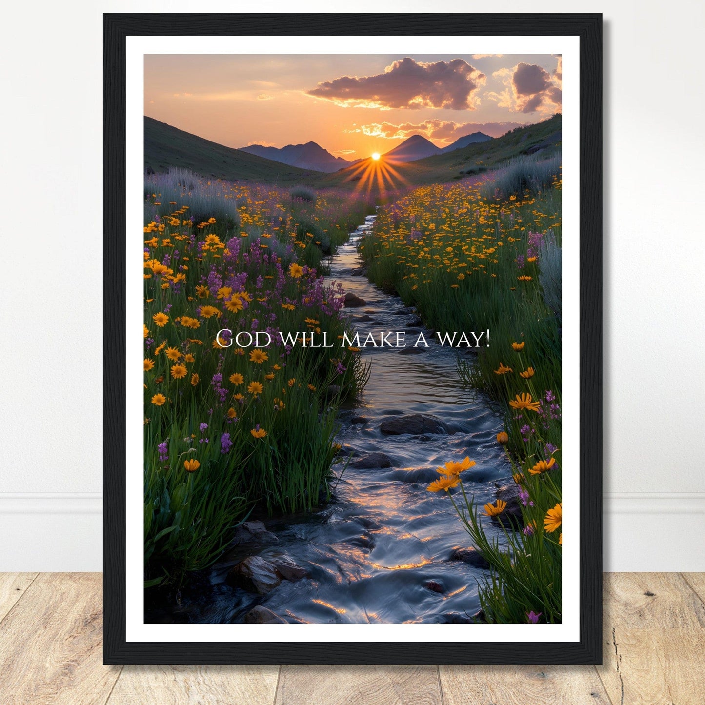 Coffee With My Father Print Material 30x40 cm / 12x16″ / Framed / Black frame God Will Make A Way - Custom Art