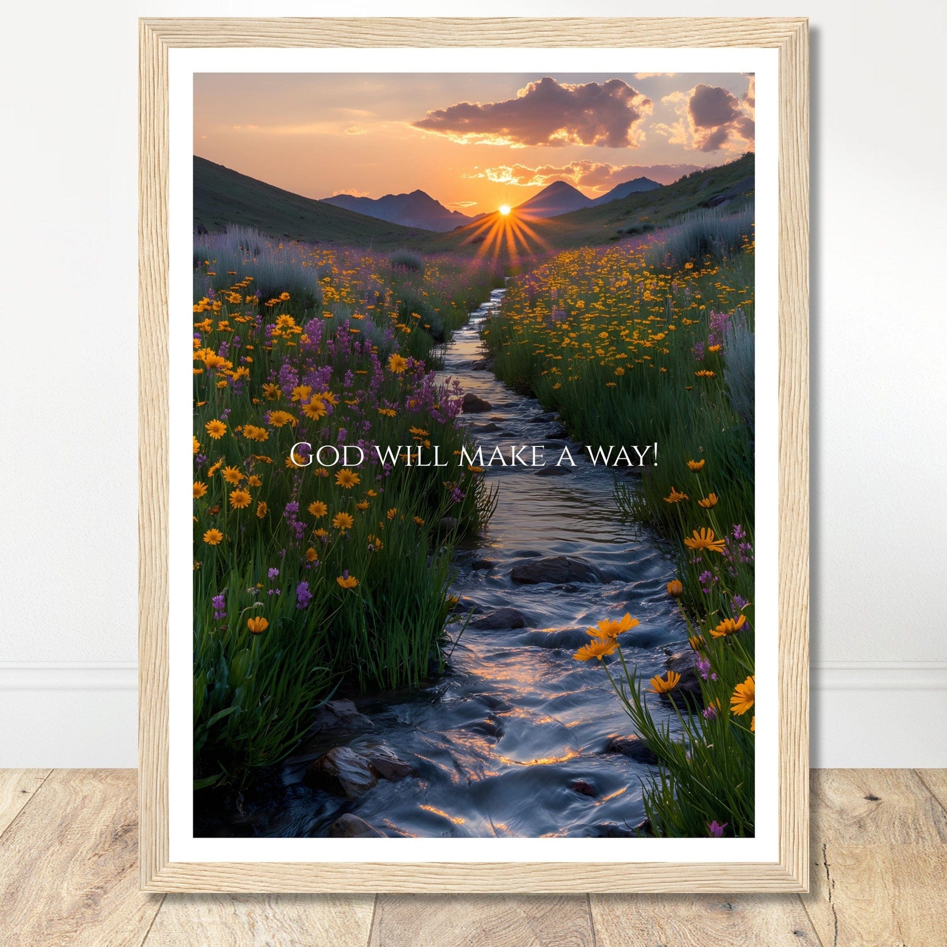 Coffee With My Father Print Material 30x40 cm / 12x16″ / Framed / Wood frame God Will Make A Way - Custom Art