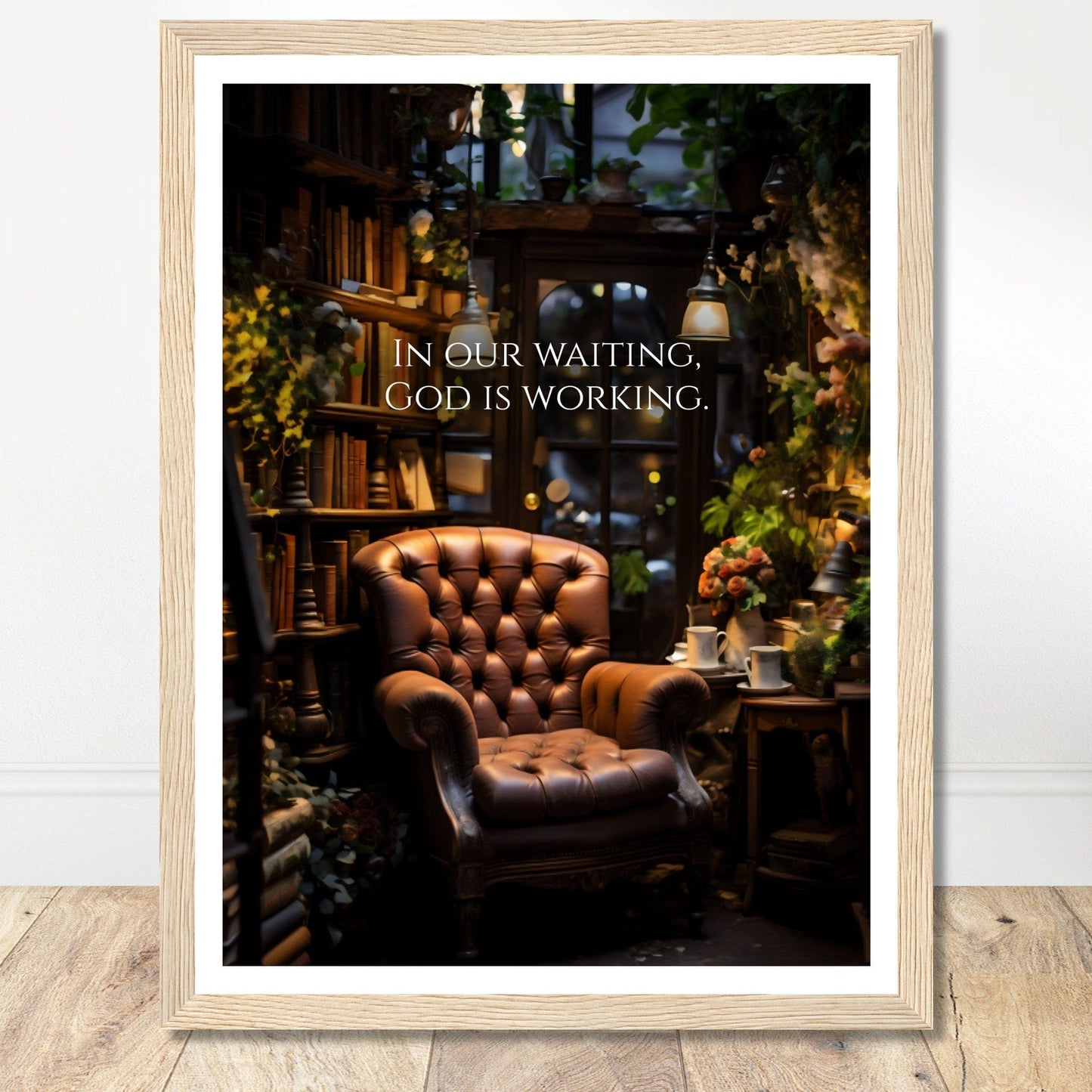 Coffee With My Father Print Material 30x40 cm / 12x16″ / Framed / Wood frame In Our Waiting - Custom Art