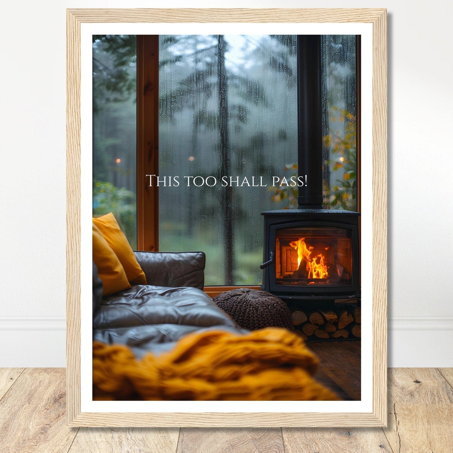 Coffee With My Father Print Material 30x40 cm / 12x16″ / Framed / Wood frame This Too Shall Pass - Custom Art