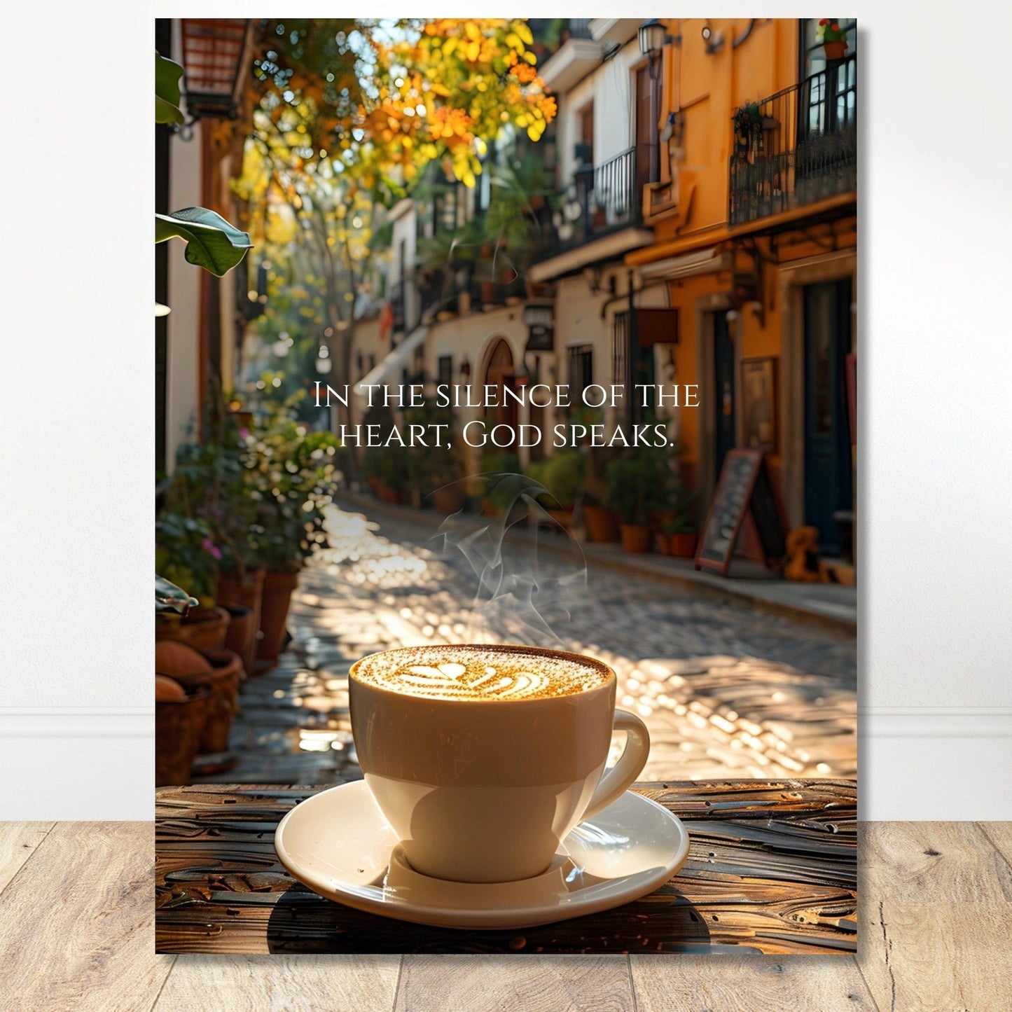 Coffee With My Father Print Material 30x40 cm / 12x16″ / Premium Matte Paper Poster / - Framed Template