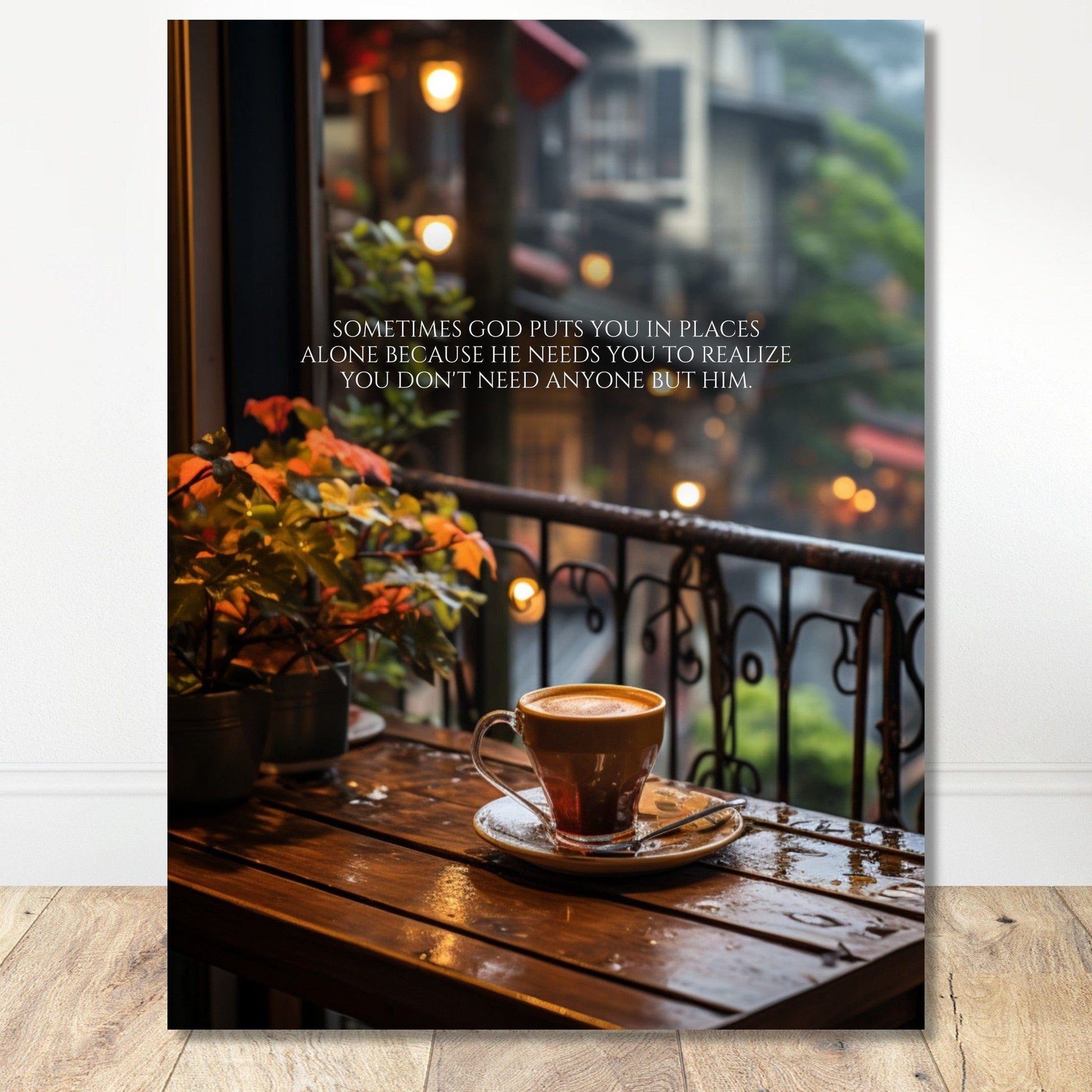 Coffee With My Father Print Material 30x40 cm / 12x16″ / Premium Matte Paper Poster / - Premium Matte Paper Wooden Framed Poster