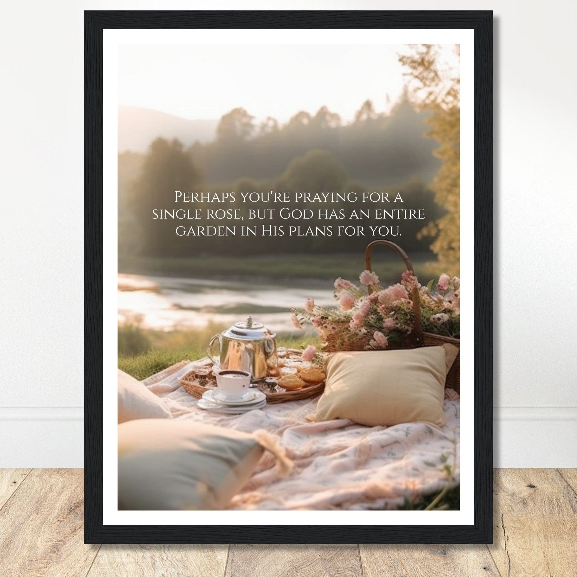 Coffee With My Father Print Material 30x40 cm / 12x16″ / Premium Matte Paper with Frame / Black frame Poster Template
