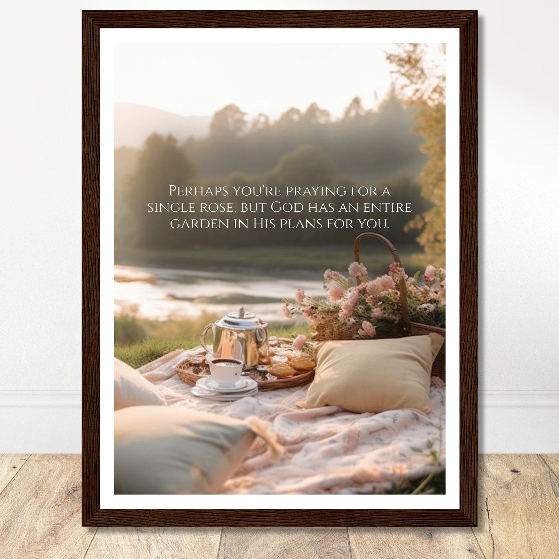 Coffee With My Father Print Material 30x40 cm / 12x16″ / Premium Matte Paper with Frame / Dark wood frame Poster Template