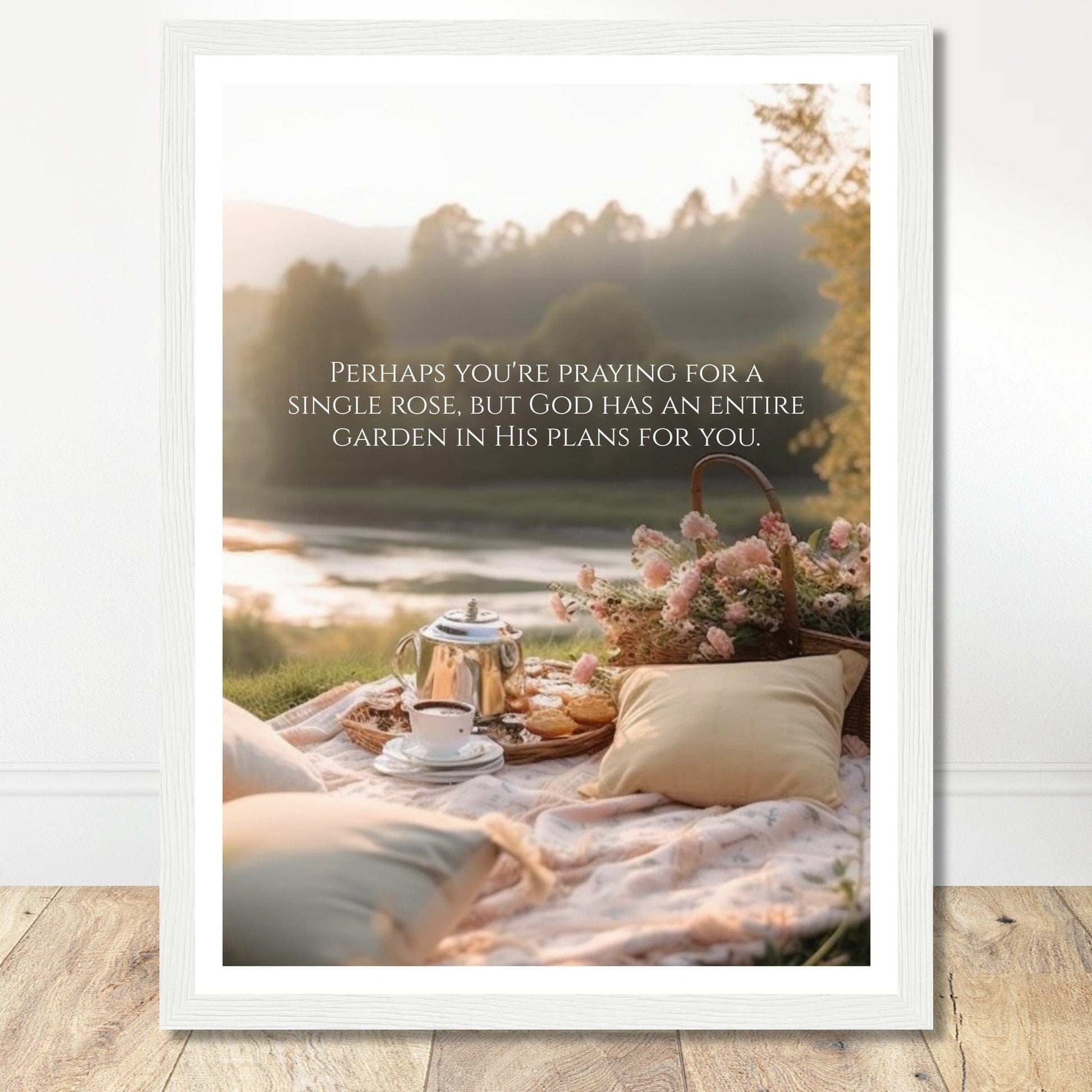 Coffee With My Father Print Material 30x40 cm / 12x16″ / Premium Matte Paper with Frame / White frame Poster Template