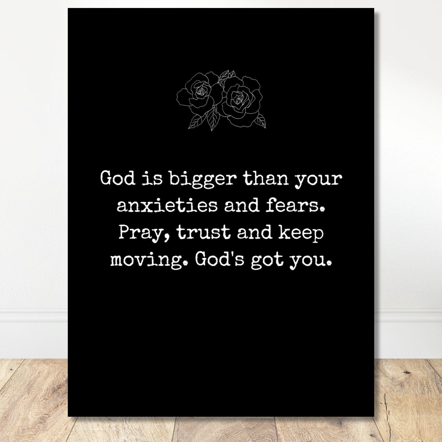 Coffee With My Father Print Material 30x40 cm / 12x16″ / Unframed / Unframed - Poster Only God Is Bigger - Quote Print
