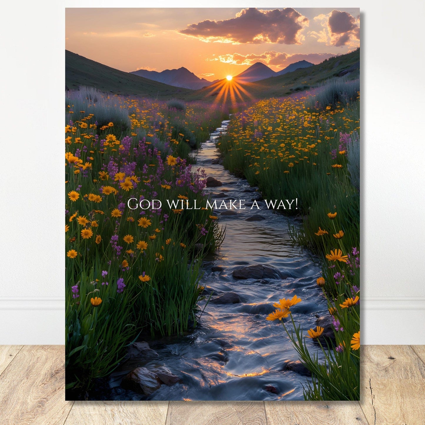 Coffee With My Father Print Material 30x40 cm / 12x16″ / Unframed / Unframed - Poster Only God Will Make A Way - Custom Art
