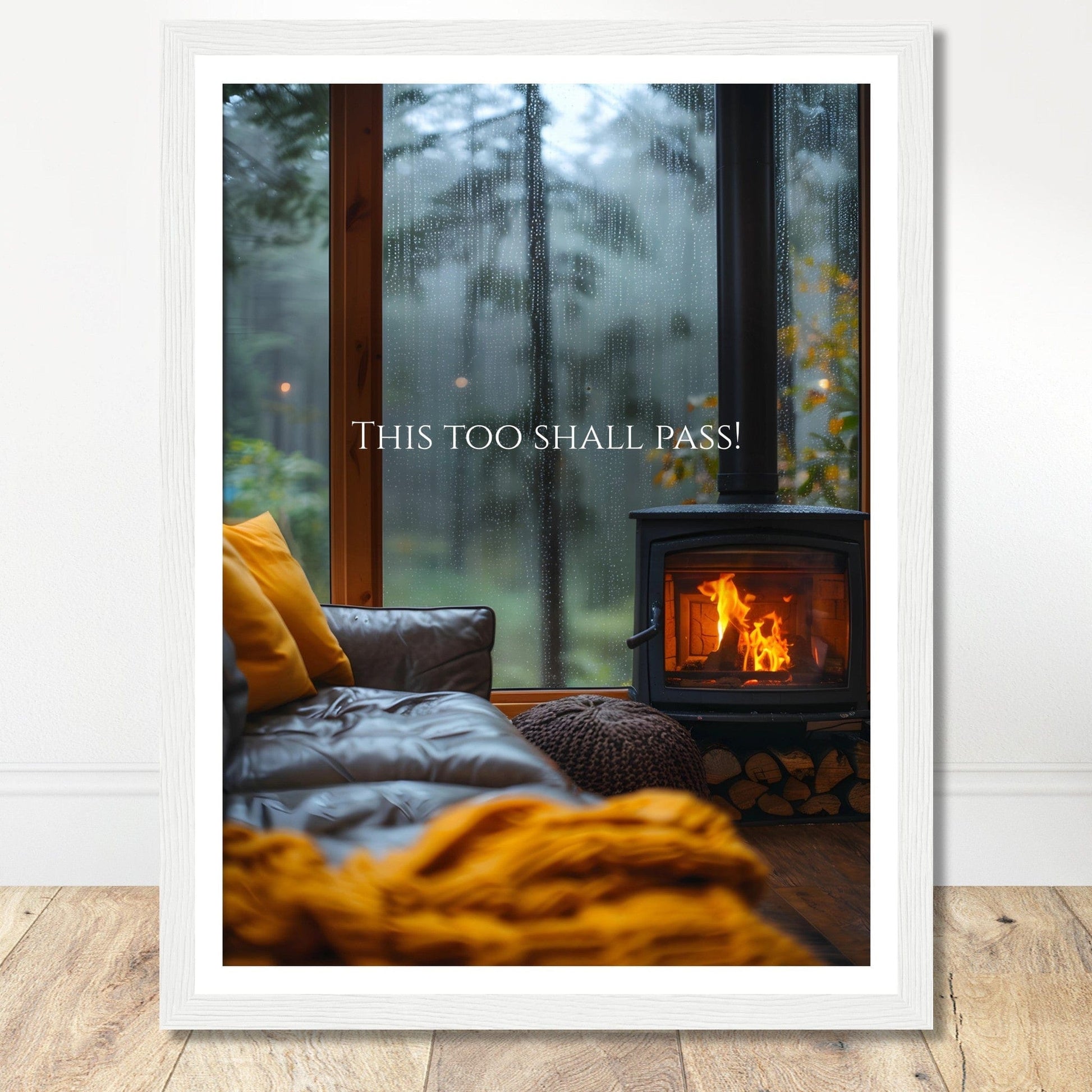 Coffee With My Father Print Material 30x40 cm / 12x16″ / White frame This Too Shall Pass - Custom Art