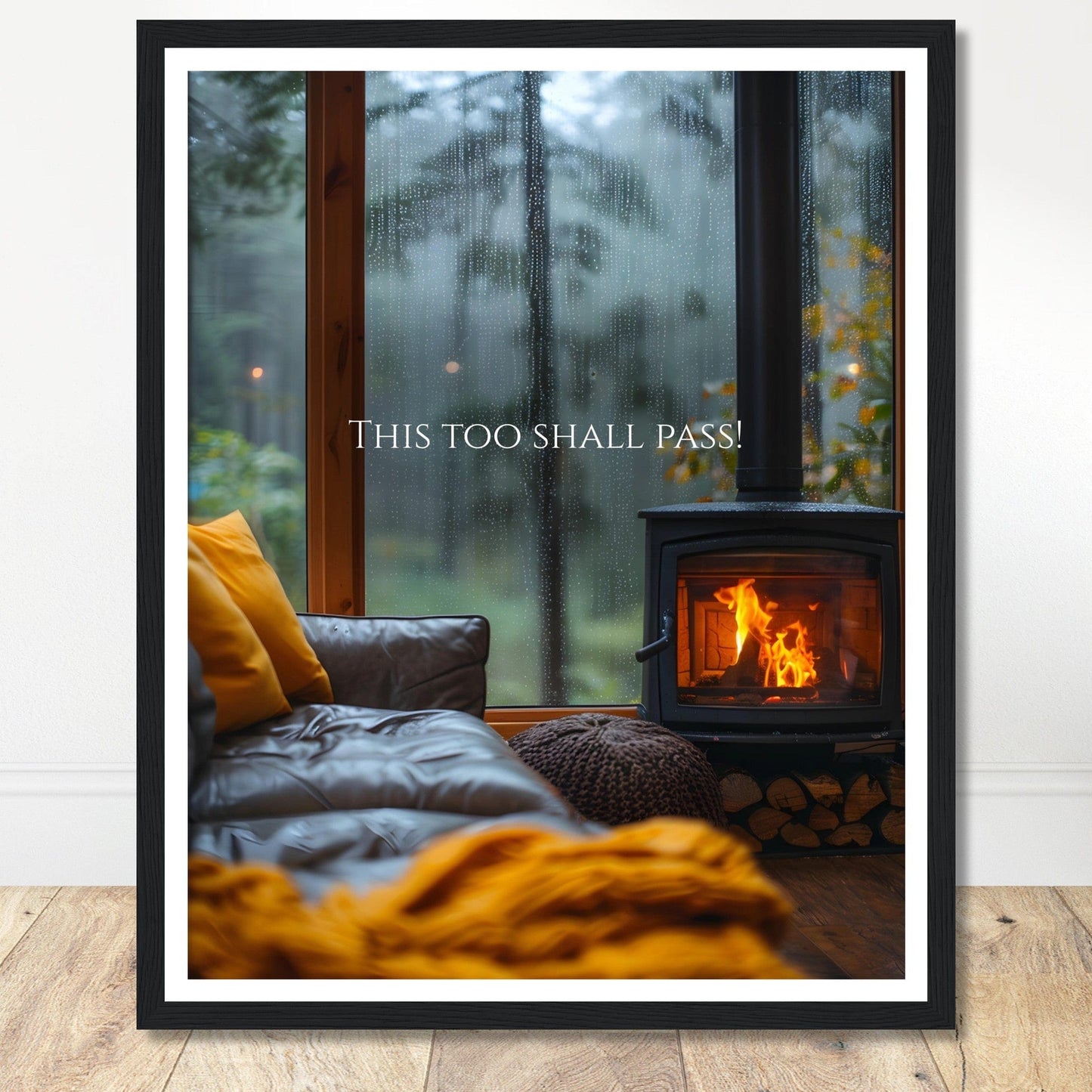 Coffee With My Father Print Material 40x50 cm / 16x20″ / Black frame This Too Shall Pass - Custom Art