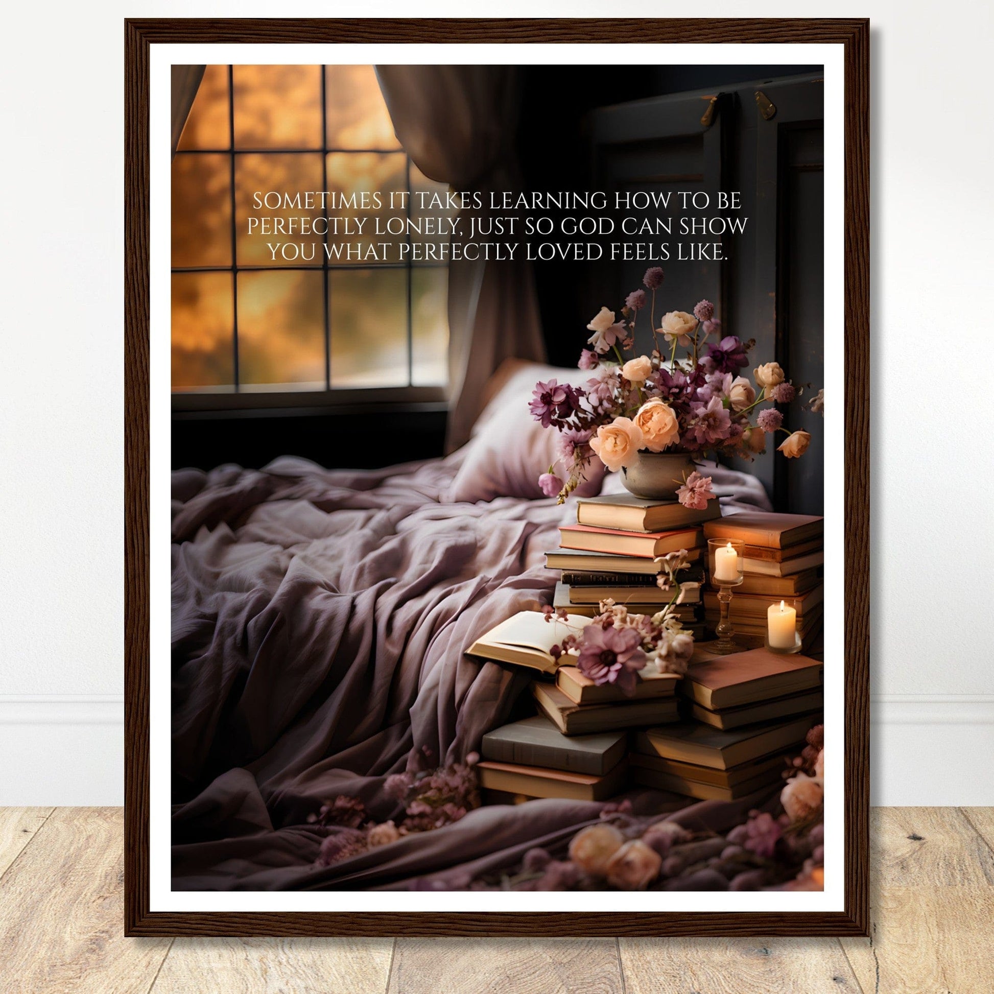 Coffee With My Father Print Material 40x50 cm / 16x20″ / Dark wood frame Framed Template