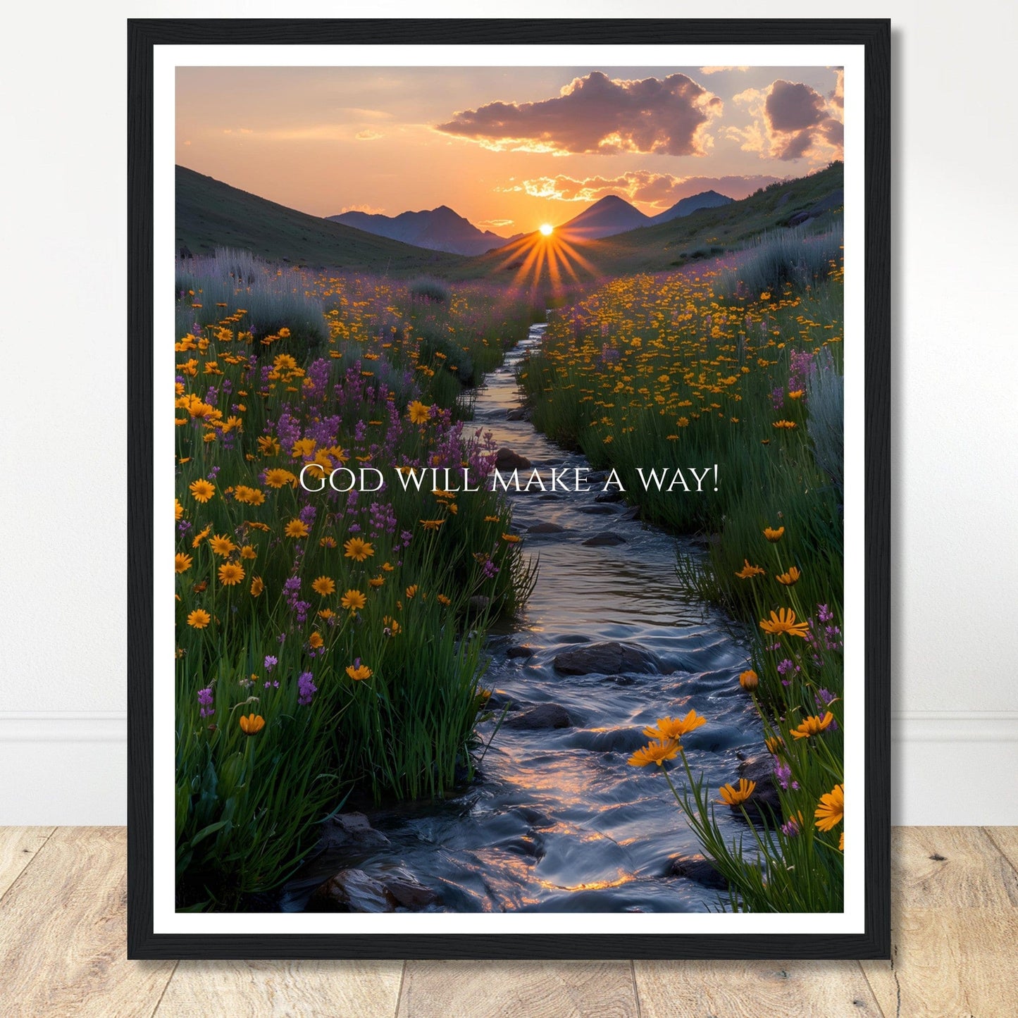 Coffee With My Father Print Material 40x50 cm / 16x20″ / Framed / Black frame God Will Make A Way - Custom Art