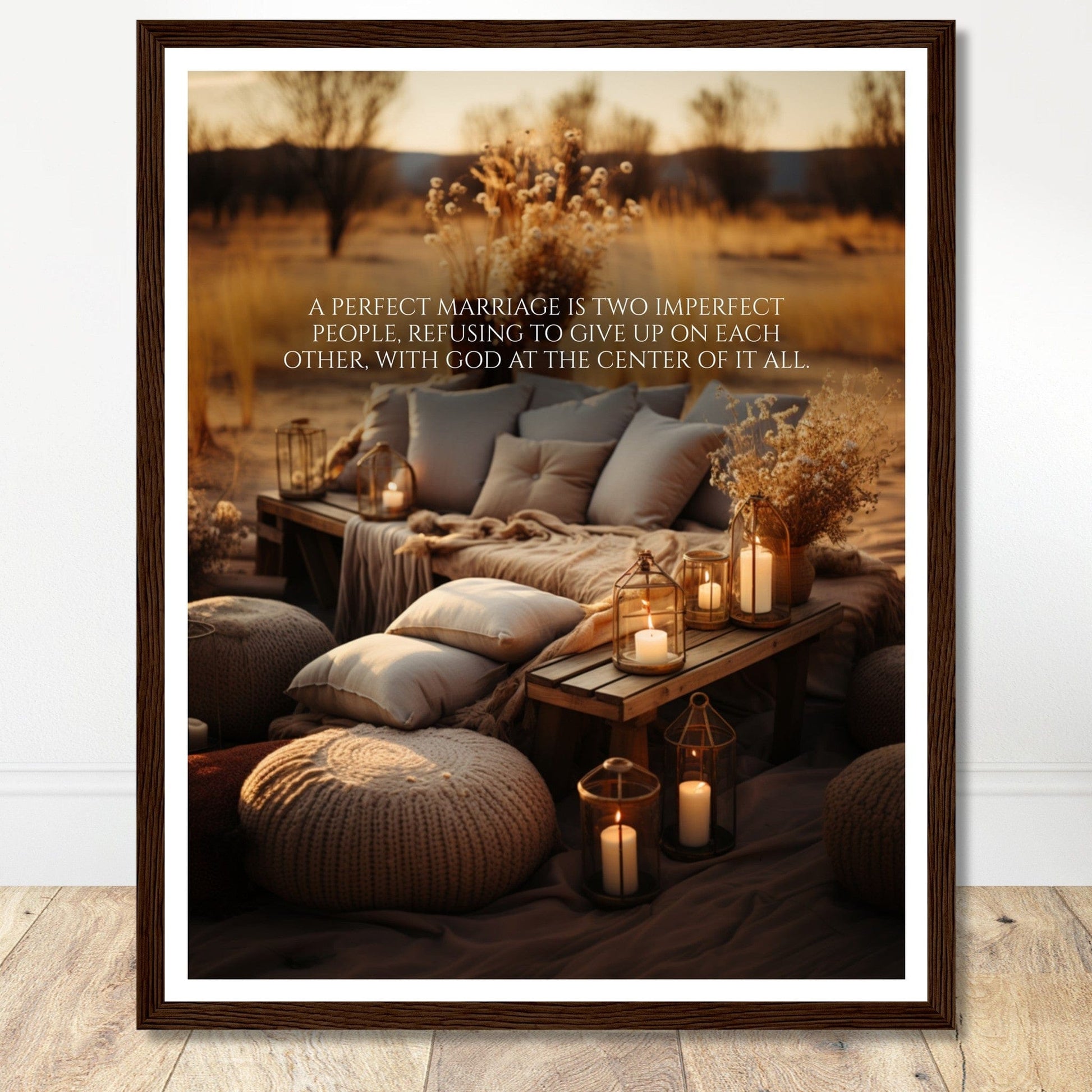 Coffee With My Father Print Material 40x50 cm / 16x20″ / Framed / Dark wood frame God-Centered Marriage - Custom Art
