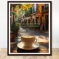 Coffee With My Father Print Material 40x50 cm / 16x20″ / Framed / Dark wood frame In The Silence of the Heart - Custom Art