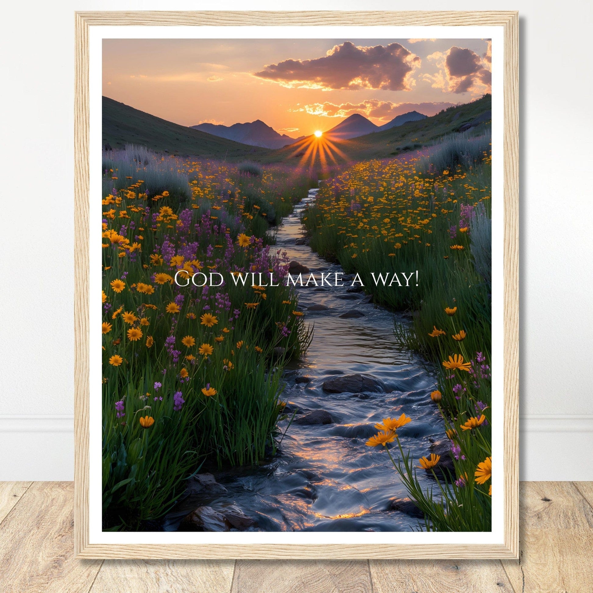 Coffee With My Father Print Material 40x50 cm / 16x20″ / Framed / Wood frame God Will Make A Way - Custom Art