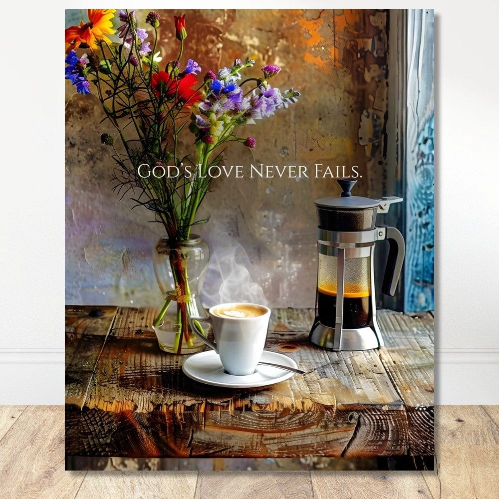 Coffee With My Father Print Material 40x50 cm / 16x20″ / Premium Matte Paper Poster - - Framed Template