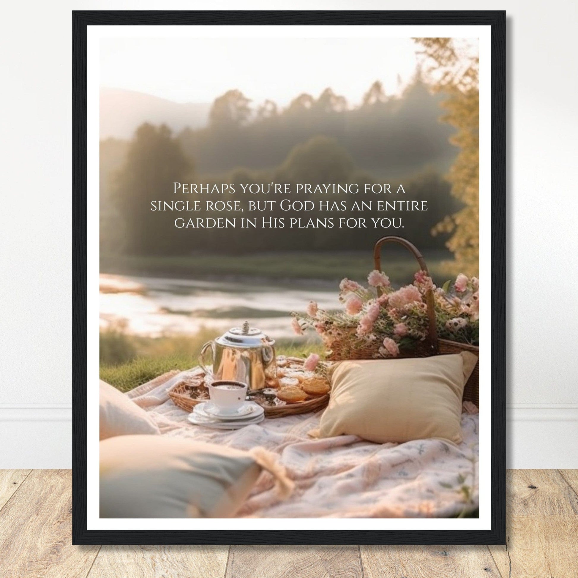 Coffee With My Father Print Material 40x50 cm / 16x20″ / Premium Matte Paper with Frame / Black frame Poster Template