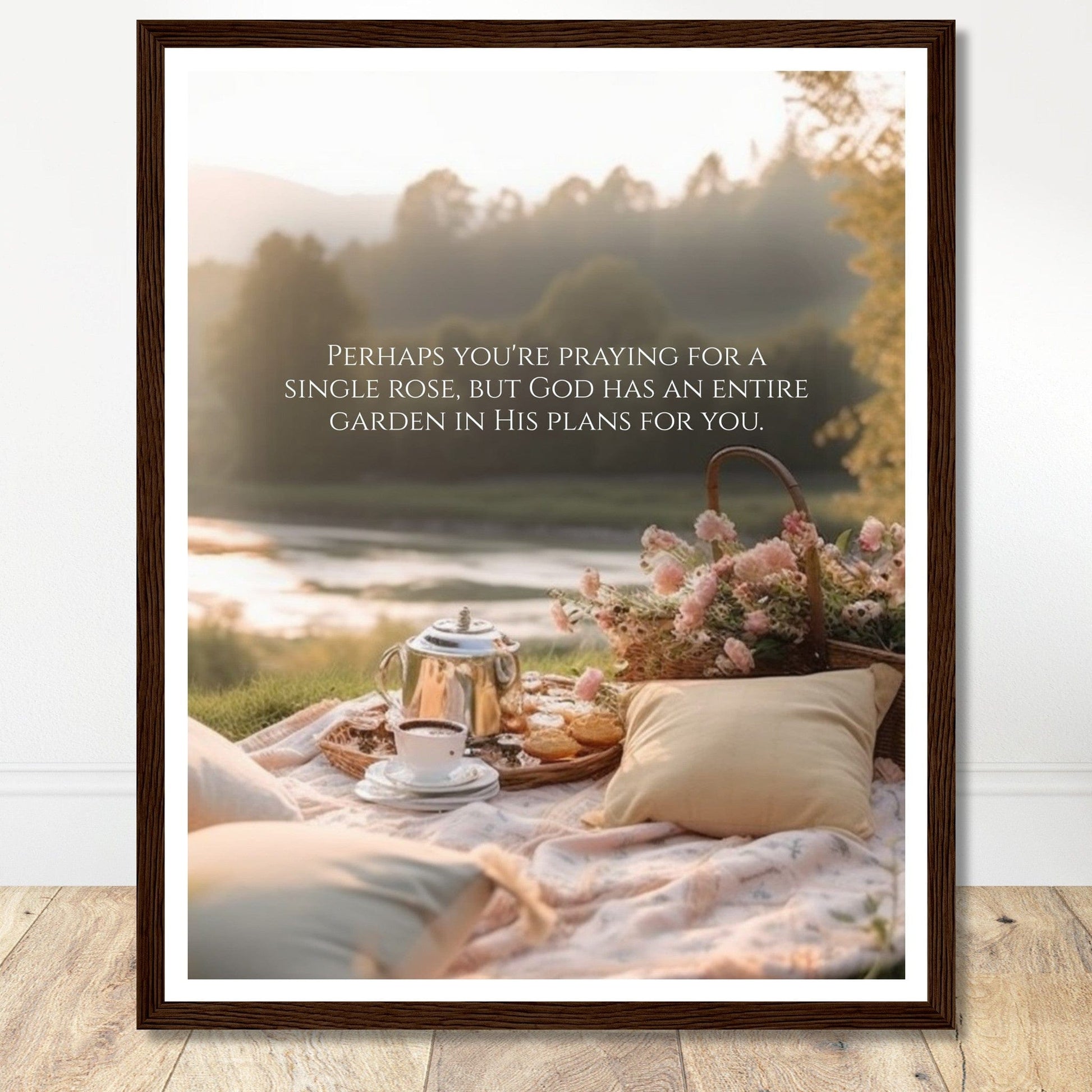 Coffee With My Father Print Material 40x50 cm / 16x20″ / Premium Matte Paper with Frame / Dark wood frame Poster Template