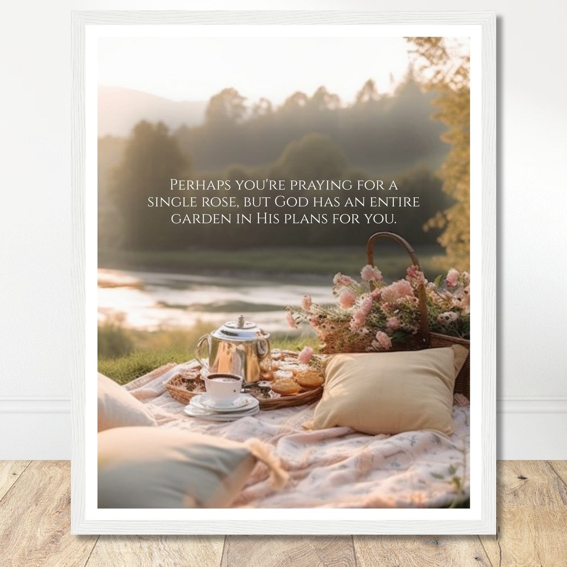 Coffee With My Father Print Material 40x50 cm / 16x20″ / Premium Matte Paper with Frame / White frame Poster Template