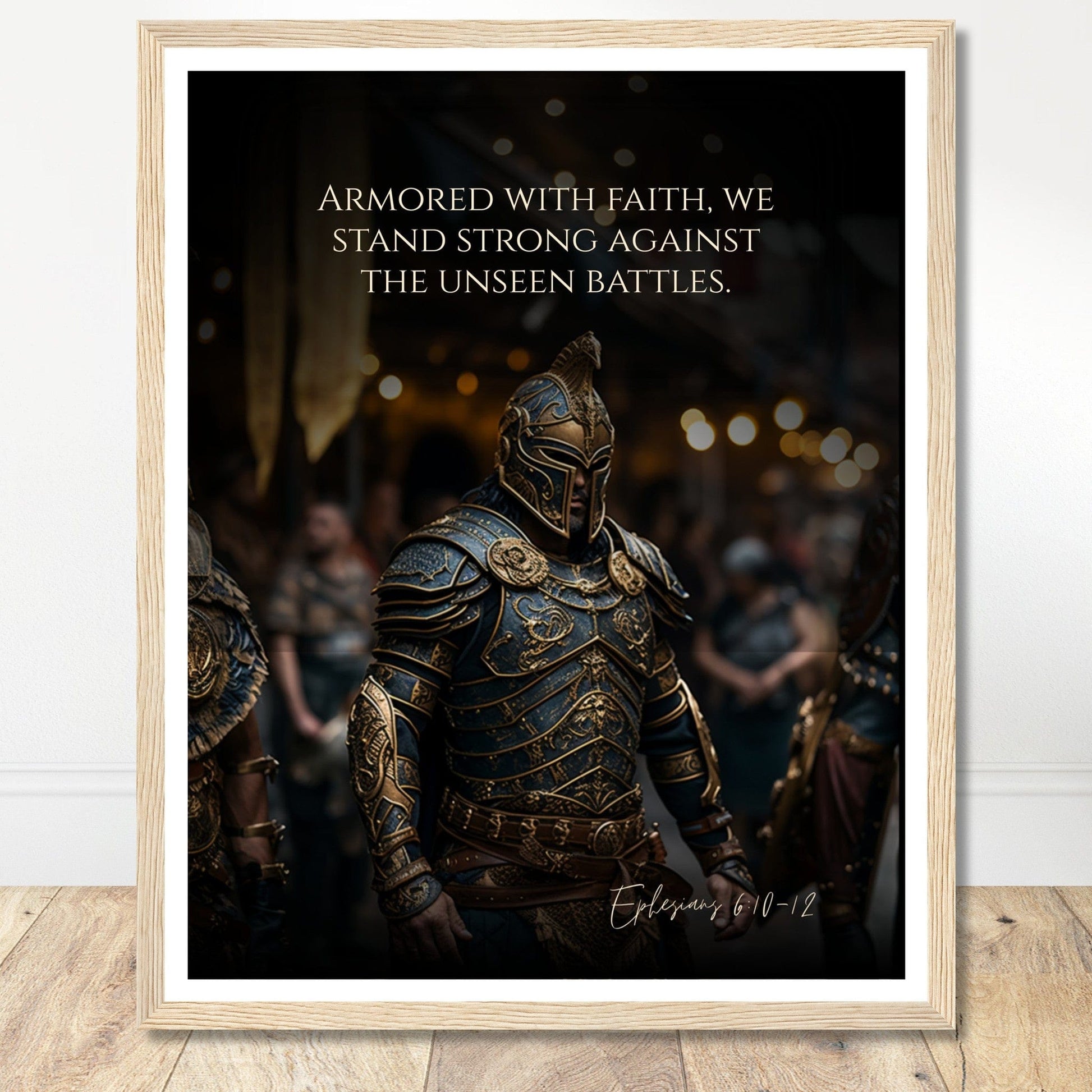 Coffee With My Father Print Material 40x50 cm / 16x20″ / Premium Matte Paper Wooden Framed Poster / Wood frame The Unseen Battles: Ephesians 6:10-12 - Artwork