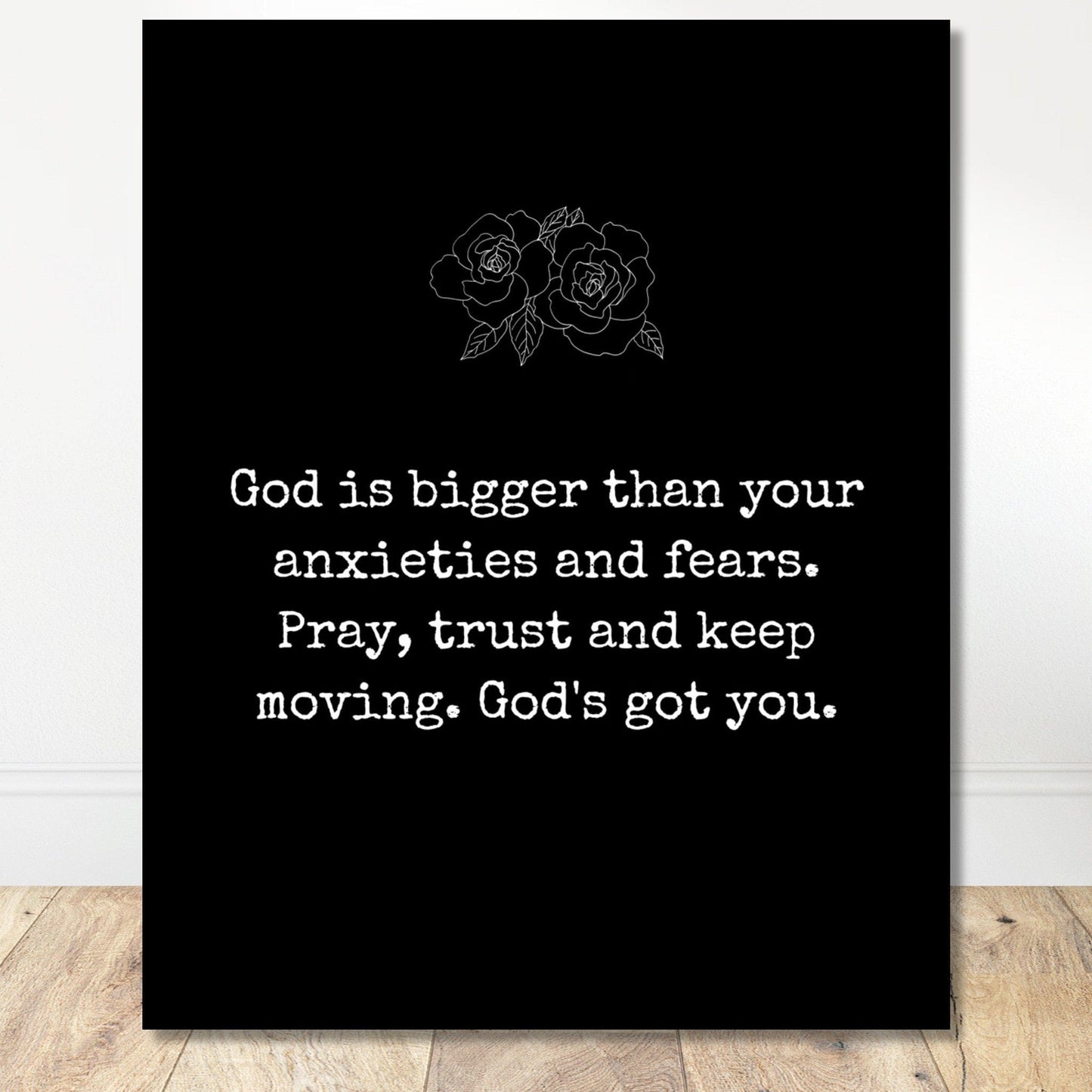 Coffee With My Father Print Material 40x50 cm / 16x20″ / Unframed / Unframed - Poster Only God Is Bigger - Quote Print