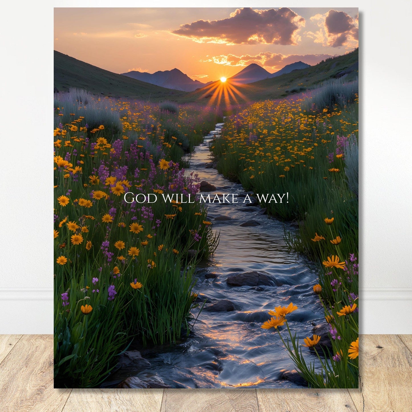 Coffee With My Father Print Material 40x50 cm / 16x20″ / Unframed / Unframed - Poster Only God Will Make A Way - Custom Art
