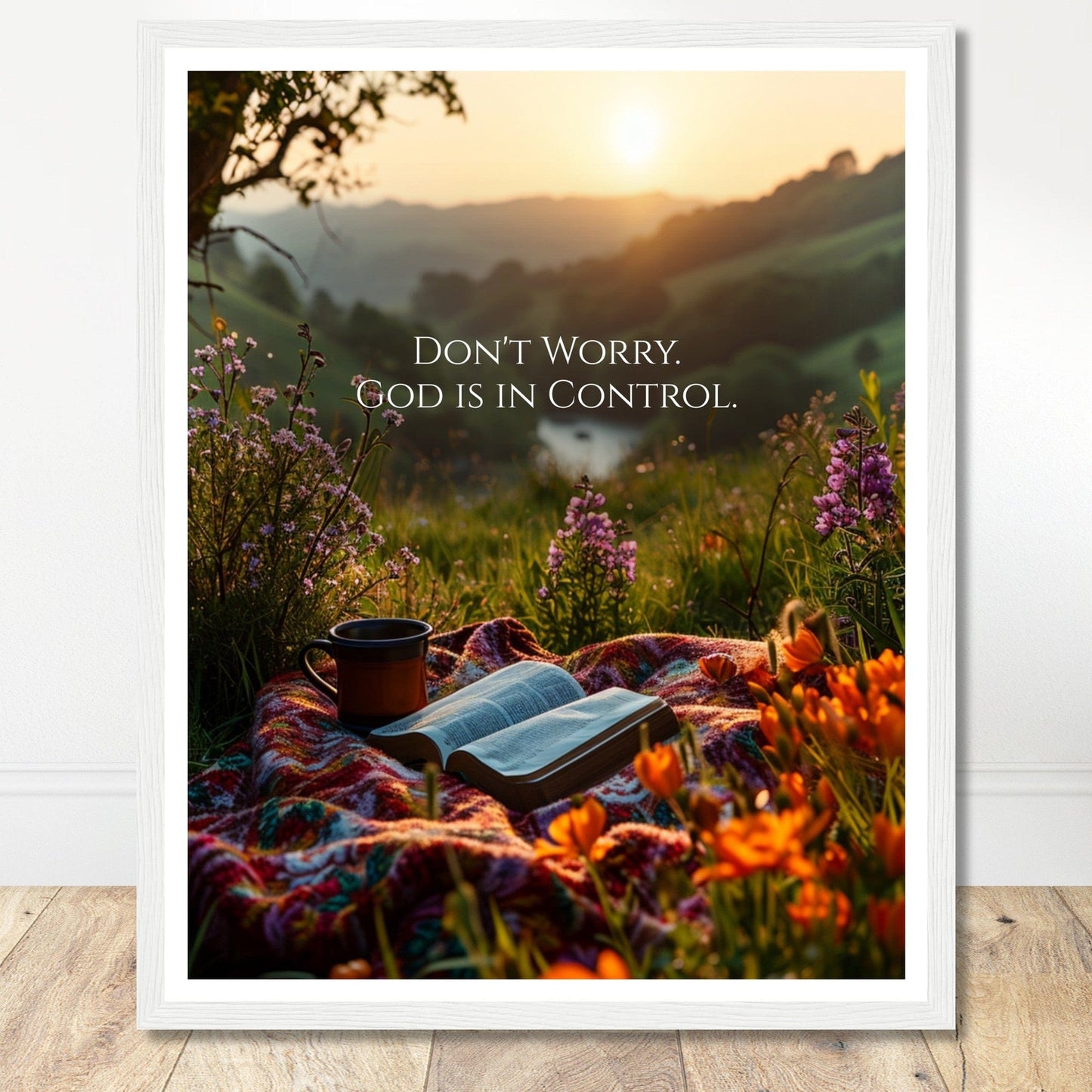 Coffee With My Father Print Material 40x50 cm / 16x20″ / White frame Premium Matte Paper Wooden Framed Poster