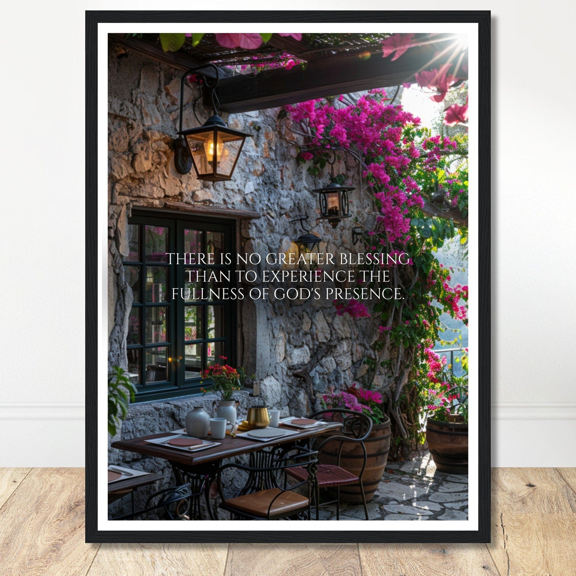 Coffee With My Father Print Material 45x60 cm / 18x24″ / Black frame No Greater Blessing - Custom Art