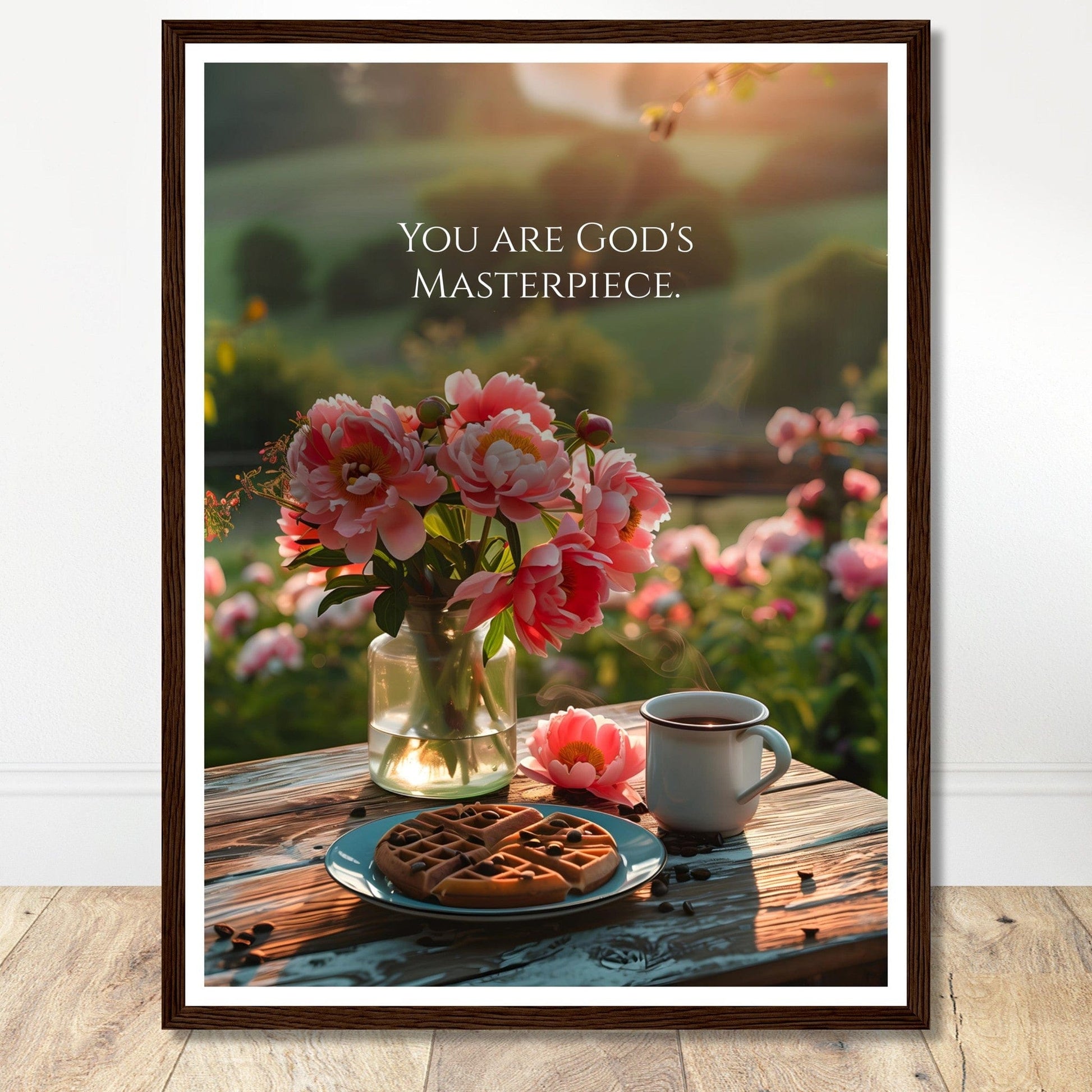 Coffee With My Father Print Material 45x60 cm / 18x24″ / Dark wood frame Framed Template