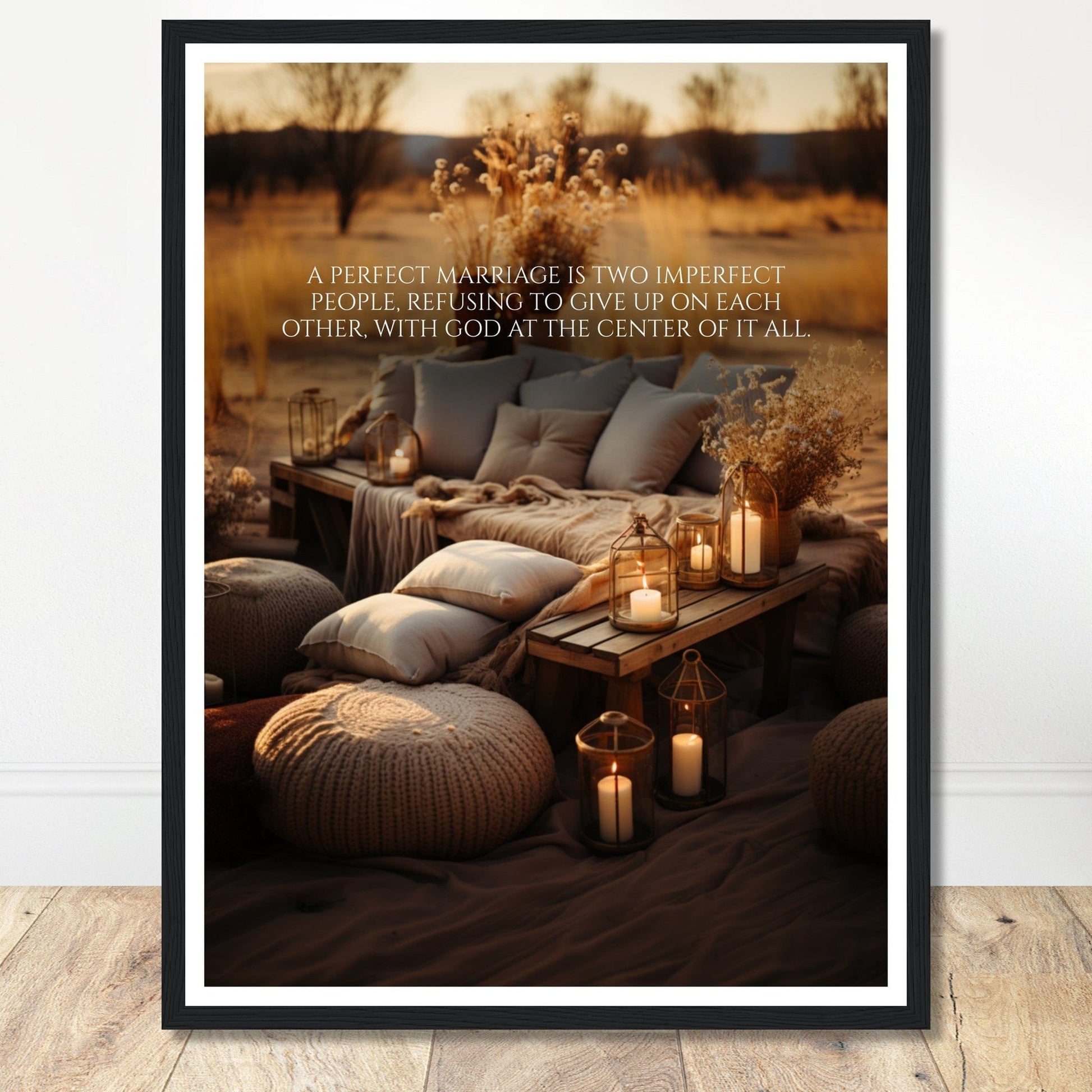 Coffee With My Father Print Material 45x60 cm / 18x24″ / Framed / Black frame God-Centered Marriage - Custom Art