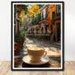 Coffee With My Father Print Material 45x60 cm / 18x24″ / Framed / Black frame In The Silence of the Heart - Custom Art