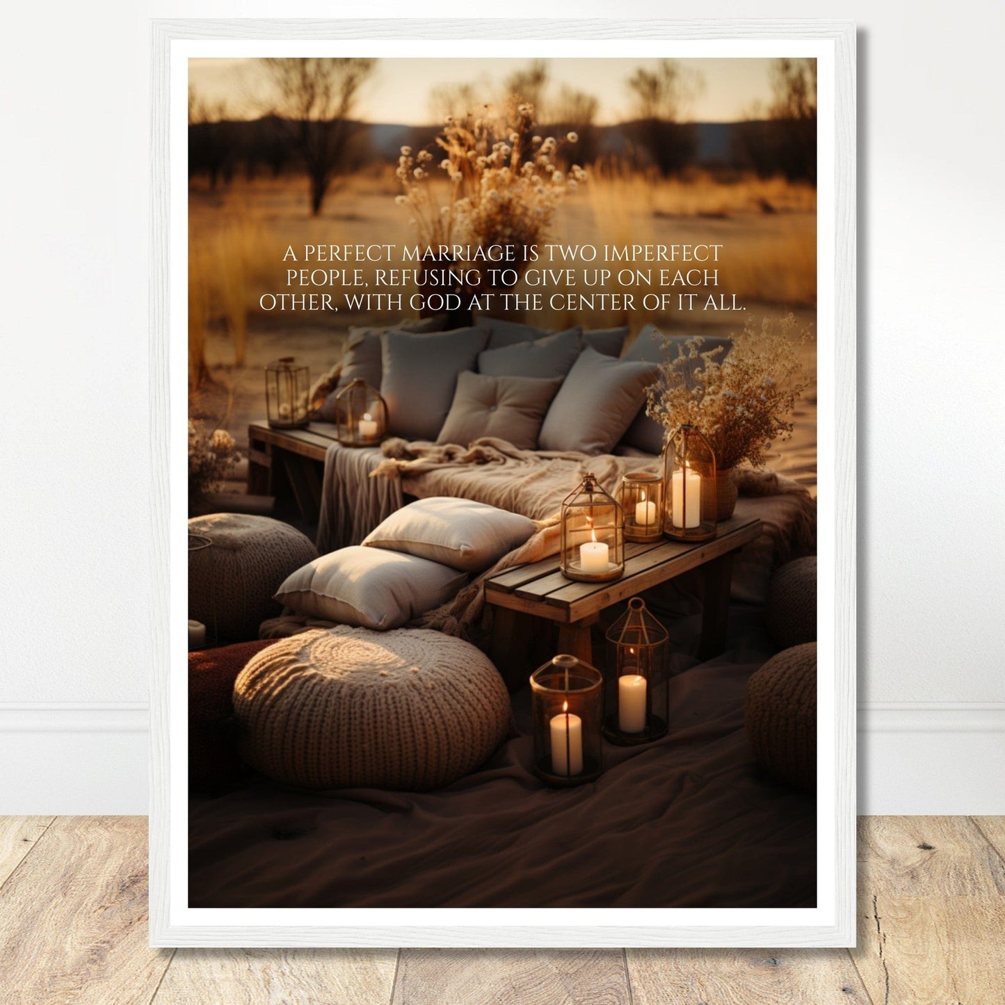 Coffee With My Father Print Material 45x60 cm / 18x24″ / Framed / White frame God-Centered Marriage - Custom Art