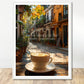 Coffee With My Father Print Material 45x60 cm / 18x24″ / Framed / White frame In The Silence of the Heart - Custom Art
