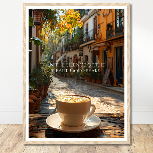 Coffee With My Father Print Material 45x60 cm / 18x24″ / Framed / Wood frame In The Silence of the Heart - Custom Art